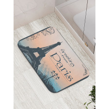 Greeting from Paris Bath Mat