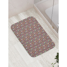 Fall Forest Birds Hearts Bath Mat