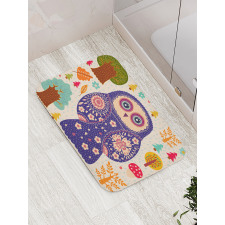 Birdie and Autumn Botany Bath Mat