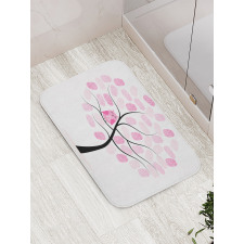 Tree with Fingerprints Bath Mat