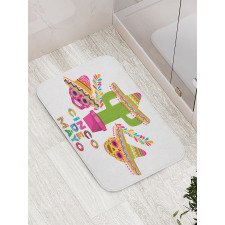 Cactus and Skulls Hat Bath Mat