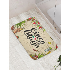 Mexican Food Drink Bath Mat