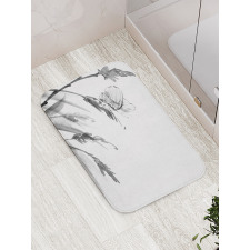 Butterfly on Plant Bath Mat