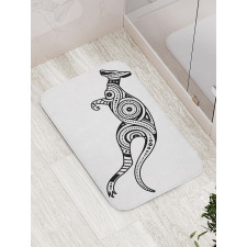 Abstract Ornate Kangaroo Bath Mat