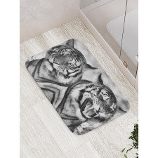 Aggressive Wild Tiger Bath Mat