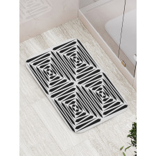 Monochromatic Stripes Art Bath Mat