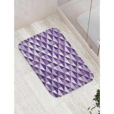 Monochrome Style Triangles Bath Mat