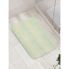 Vertical Waves Polka Dots Bath Mat