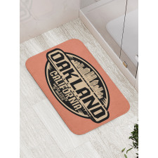 Calligraphic Stamp Design Bath Mat