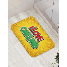 Typographic Pop Art Style Bath Mat