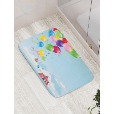 Carnival Tent Balloons Bath Mat