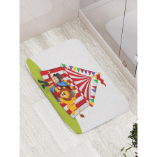 Cartoon Lion Jumping Ring Bath Mat