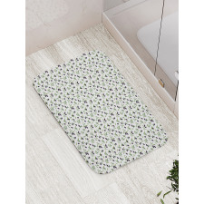 Botanical Branches Leaves Bath Mat