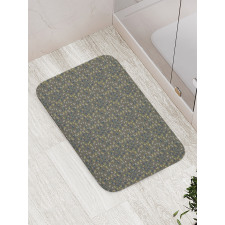 Circular Organic Branches Bath Mat