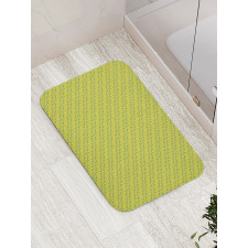 Diagonal Botanical Branches Bath Mat