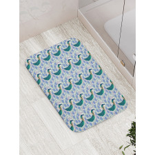 Vintage Bird and Wild Roses Bath Mat