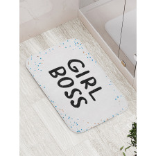 Grunge Typographic Image Bath Mat