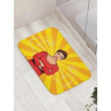 Strong Woman and Arms Bath Mat