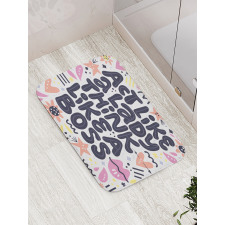 Text Bath Mat