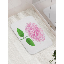 Hand Drawn Pink Petals Bath Mat