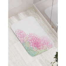 Grunge Paint Art Flowers Bath Mat