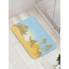 Trees and Camels on a Desert Bath Mat