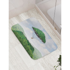 Hot Air Balloon Mountain Bath Mat