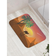 Camels Pyramids and Palms Bath Mat