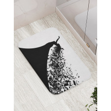 Black and White Singer Woman Bath Mat