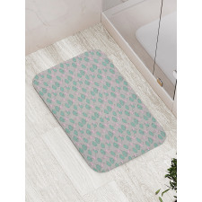 Flamingo and Leaves Bath Mat