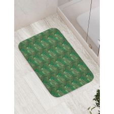 Dark Toned Monstera Bath Mat