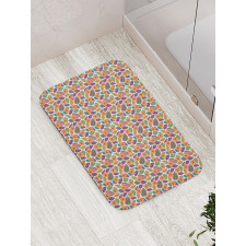 Hibiscus Monstera Art Bath Mat