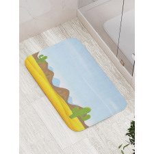 Cactus Plants Mountains Desert Bath Mat