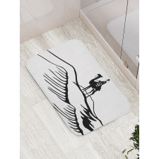 Monochromatic Man on Camel Bath Mat