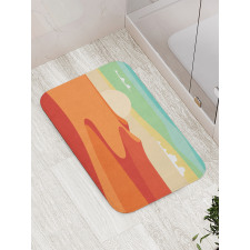 Abstract Desert and Sky Art Bath Mat