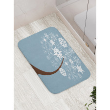 Snowflakes Formation Bath Mat