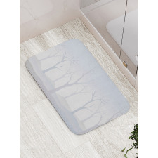 Misty Weather in the Forest Bath Mat