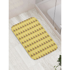 Wild Animal Head Pattern Bath Mat