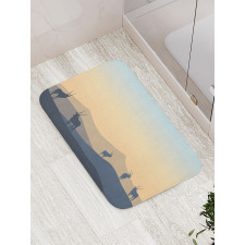 Animal Antlers Pastel Sky Bath Mat