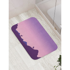 Animals Hill Ombre Night Bath Mat