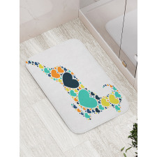 Animal Heart Silhouette Bath Mat