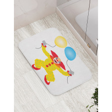 Happy Circus Entertainer Man Bath Mat