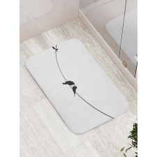 Simple Love Themed Bath Mat