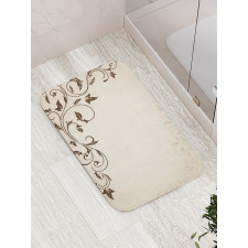 Grunge Grape Leaves Bath Mat