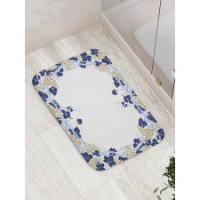 Framed Grape Leaves Graphic Bath Mat