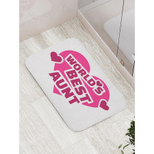 World's Best Aunt Lettering Bath Mat