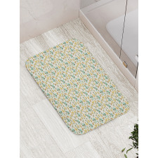 Herbs Flourishing Flowers Bath Mat