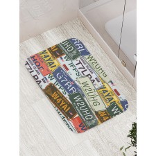 Vintage Travel Plate Bath Mat