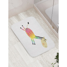 Happy Cartoon Animal Bath Mat