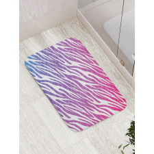 Colorful and Striped Artwork Bath Mat